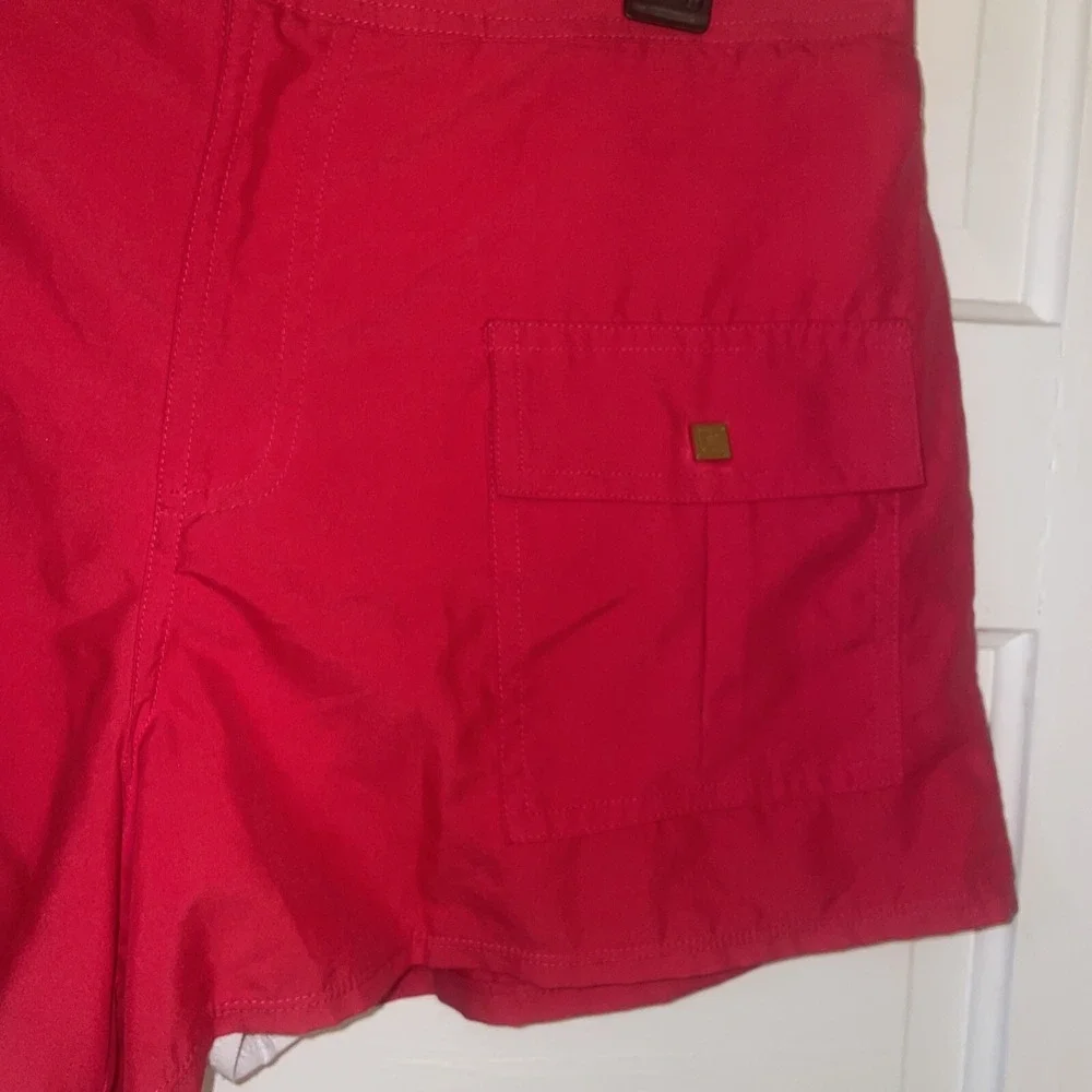 Liz Claiborne Lined Red Shorts Gold‎ Details Sz 12